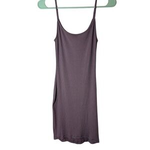 Skims Ribbed Soft Lounge Mini Slip Dress‎ Sleeveless Purple B Women's Size M